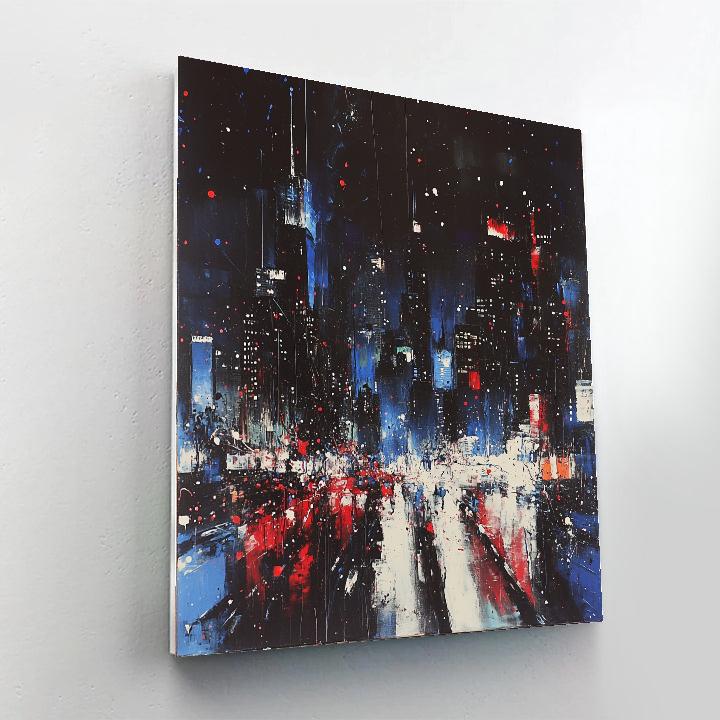 Jackson Pollock Inspired Energetic Urban Rhythm paint by number