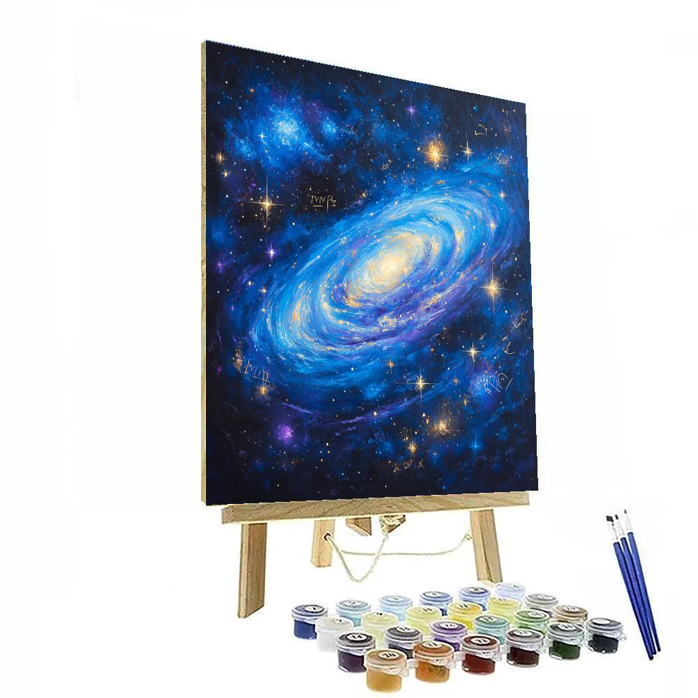 Leonardo Da Vinci Inspired Cosmic Reflections paint by color