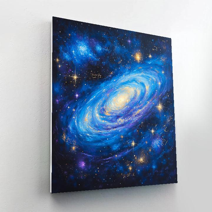 Leonardo Da Vinci Inspired Cosmic Reflections paint by color