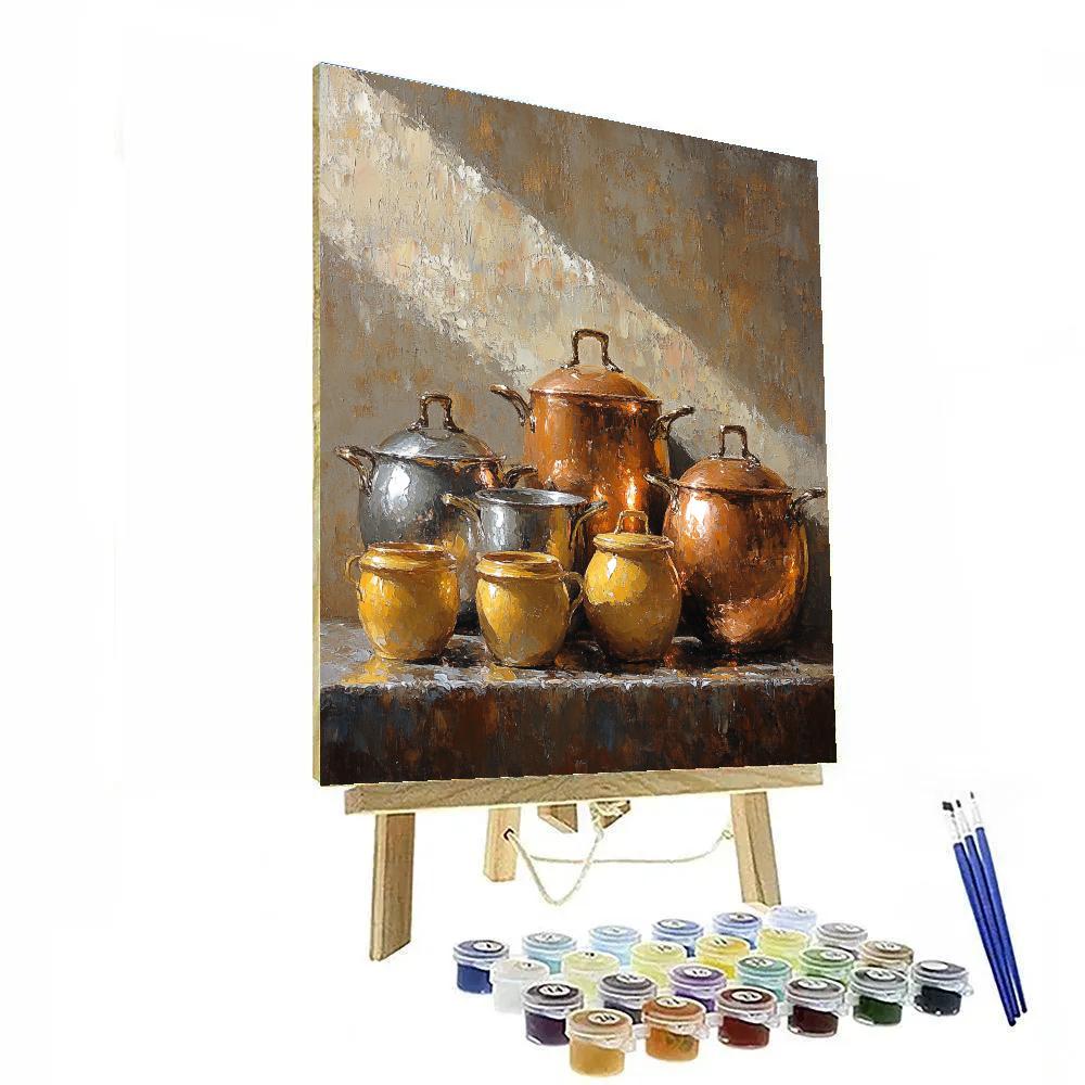 Diego Velázquez Inspired Copper Cookware Ensemble Numbered painting kits
