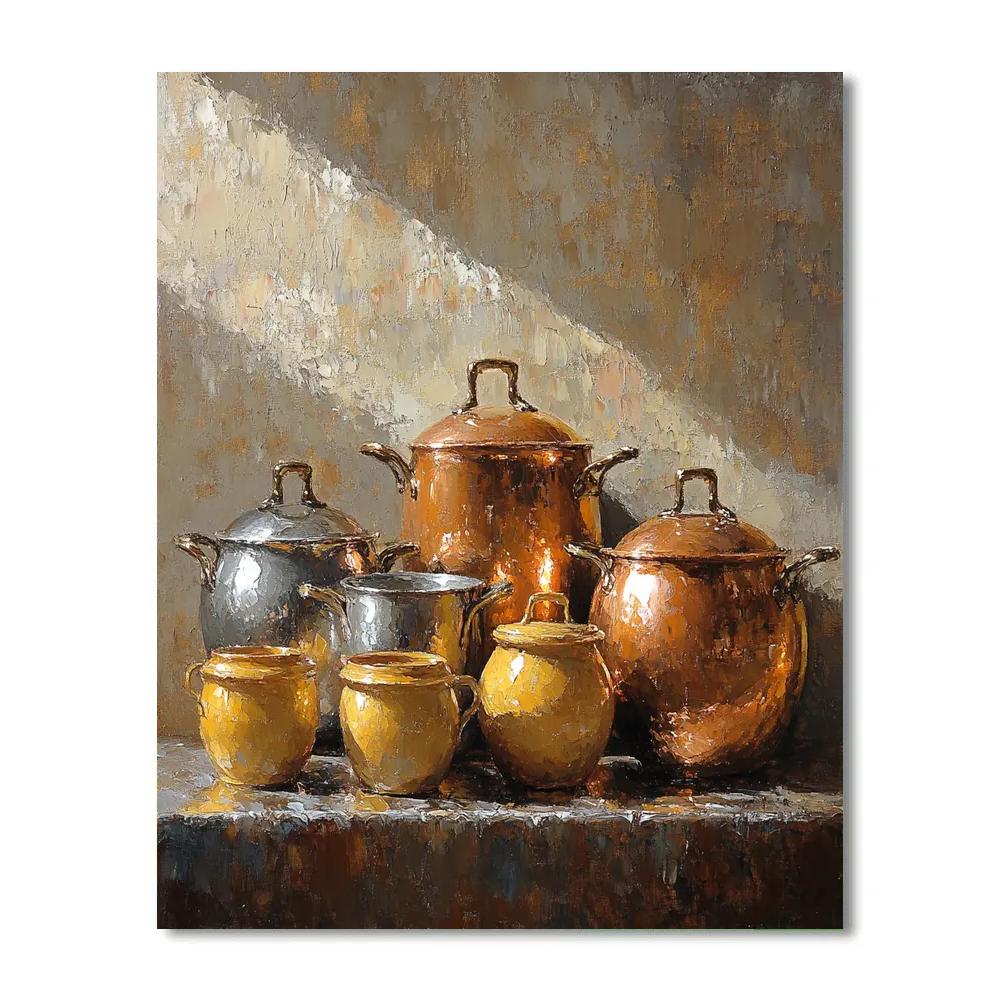 Diego Velázquez Inspired Copper Cookware Ensemble Numbered painting kits