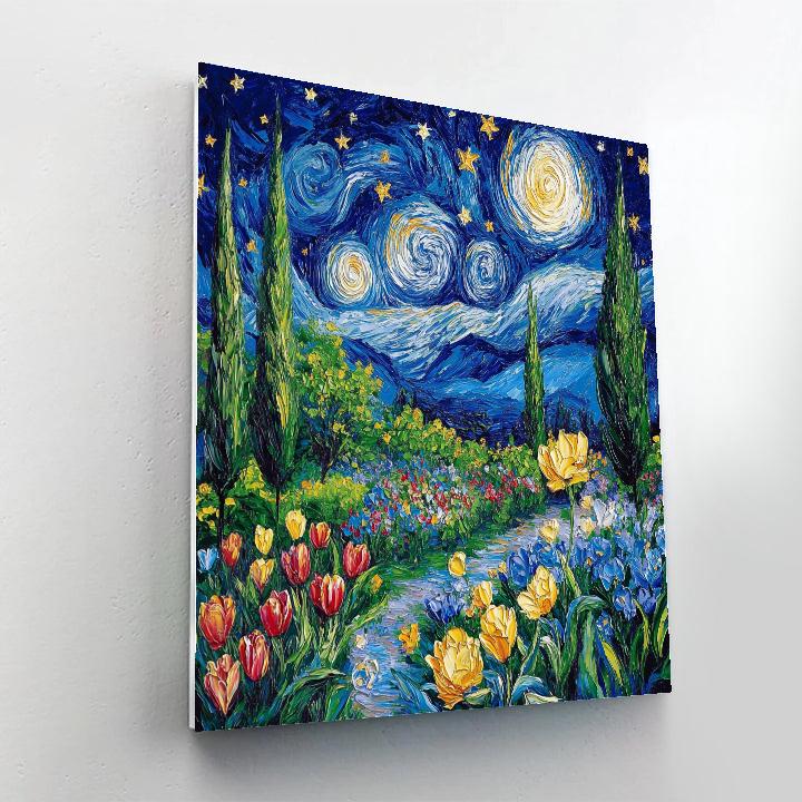 Van Gogh Inspired Night Garden painting number kit