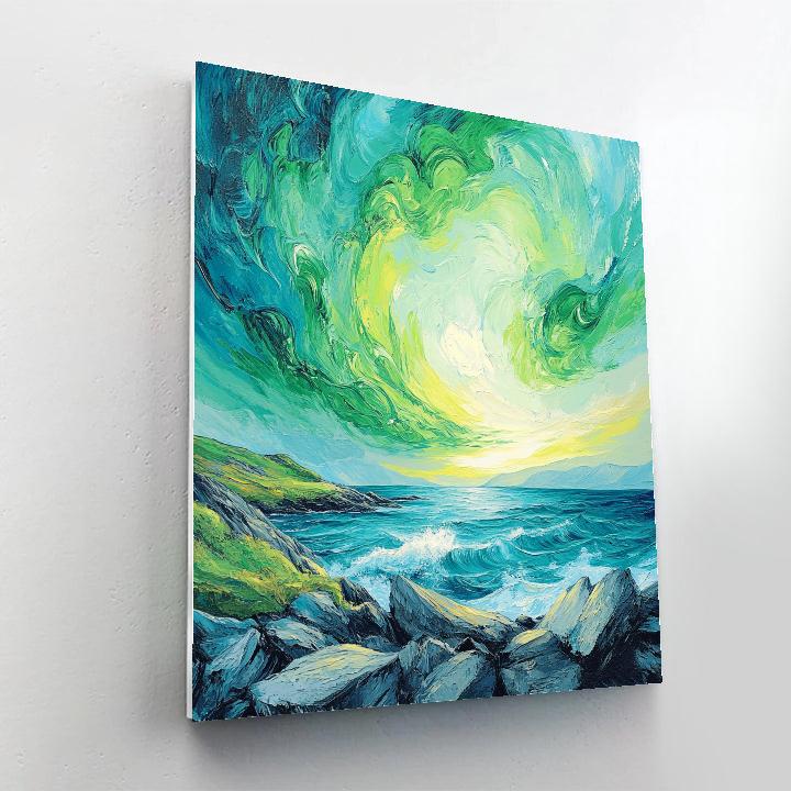 Edvard Munch Inspired Fjord With Pulsating Sky Painting by numbers kit