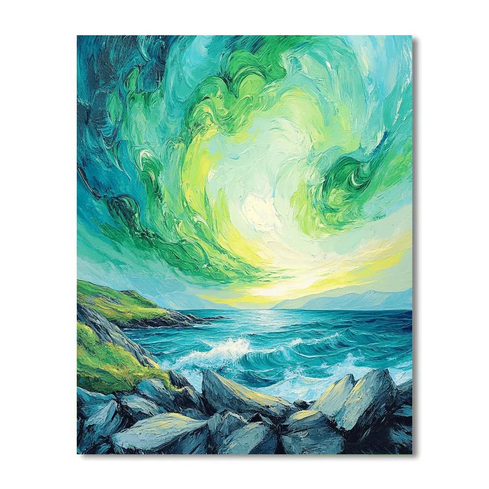 Edvard Munch Inspired Fjord With Pulsating Sky Painting by numbers kit
