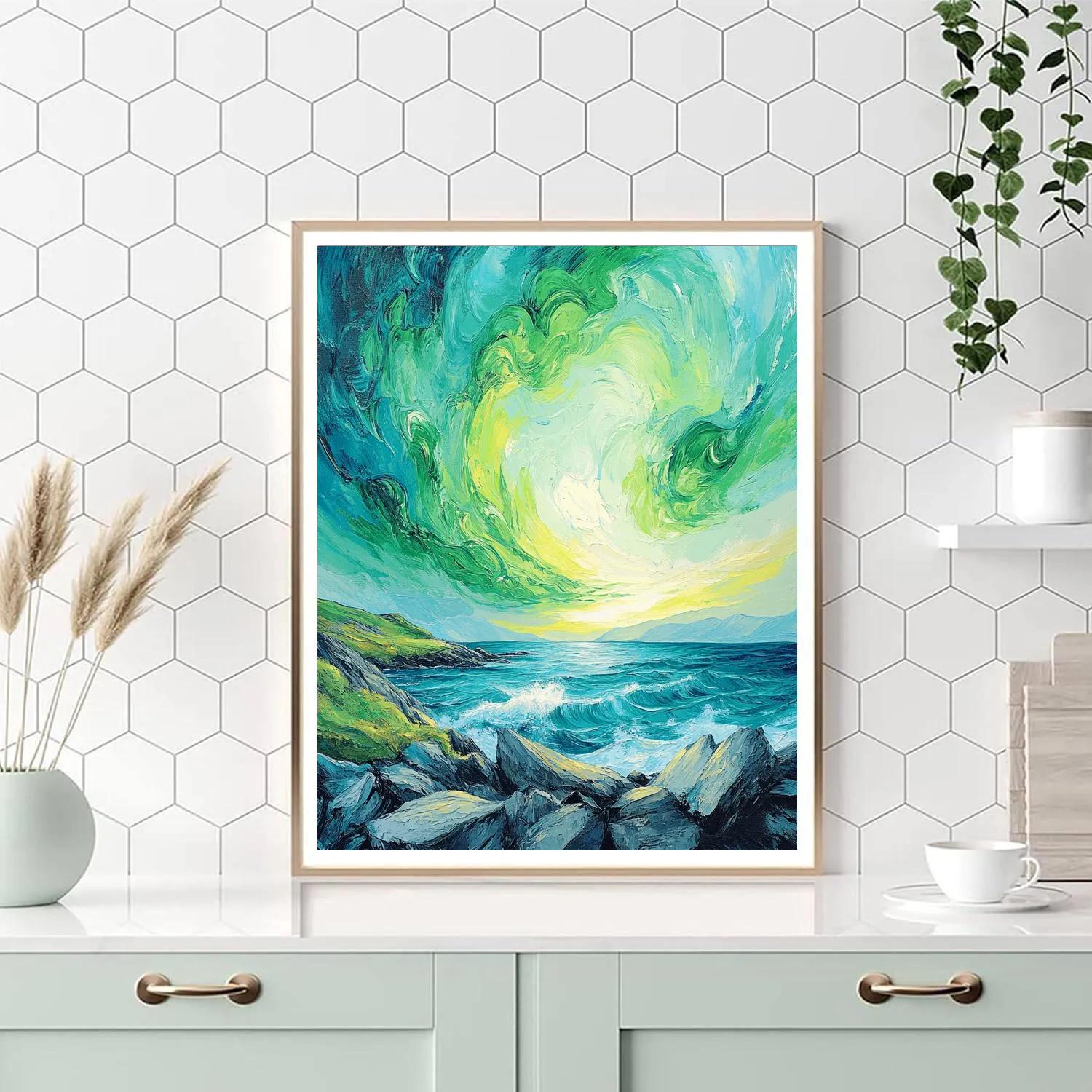 Edvard Munch Inspired Fjord With Pulsating Sky Painting by numbers kit
