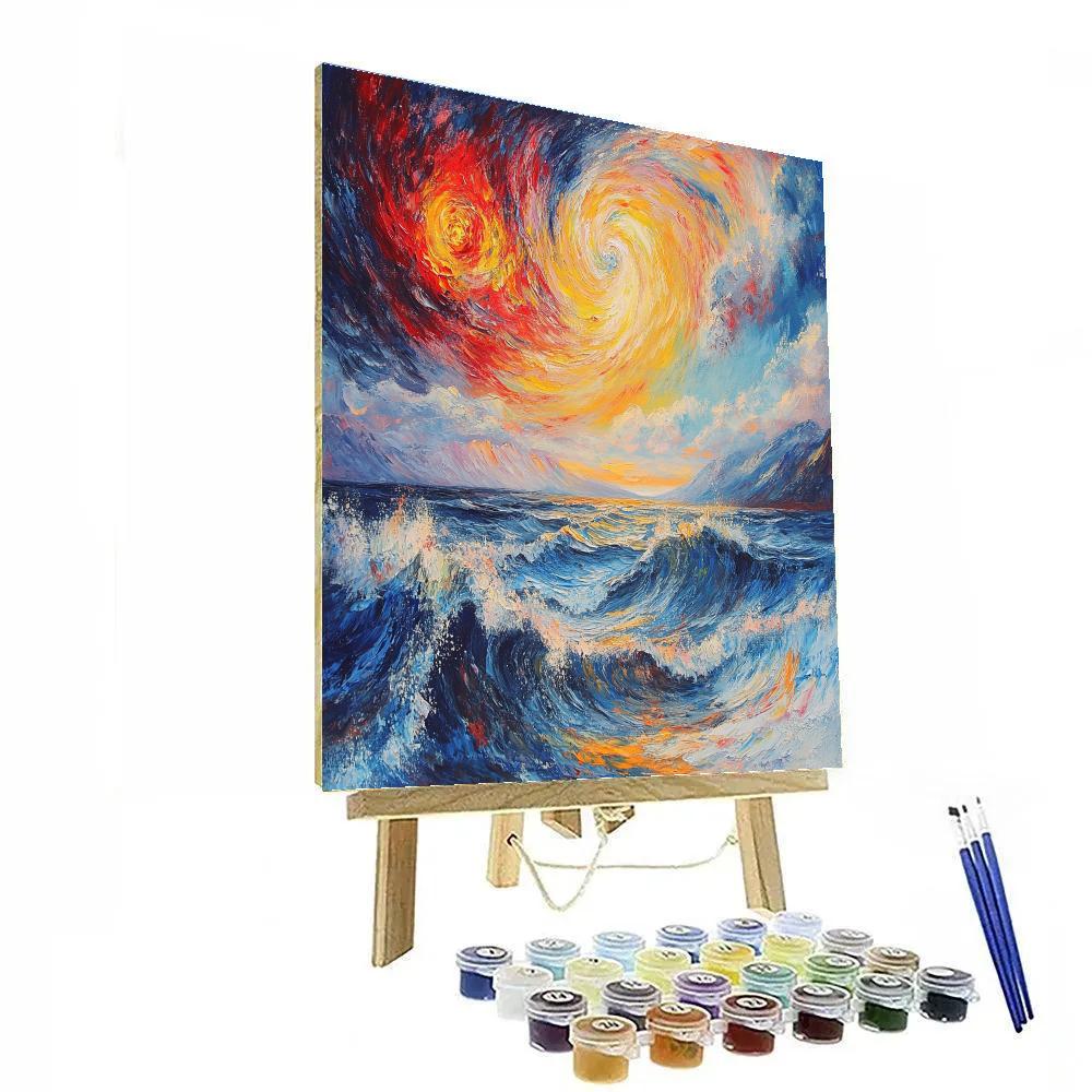 Edvard Munch Inspired Cosmic Tide paint by color