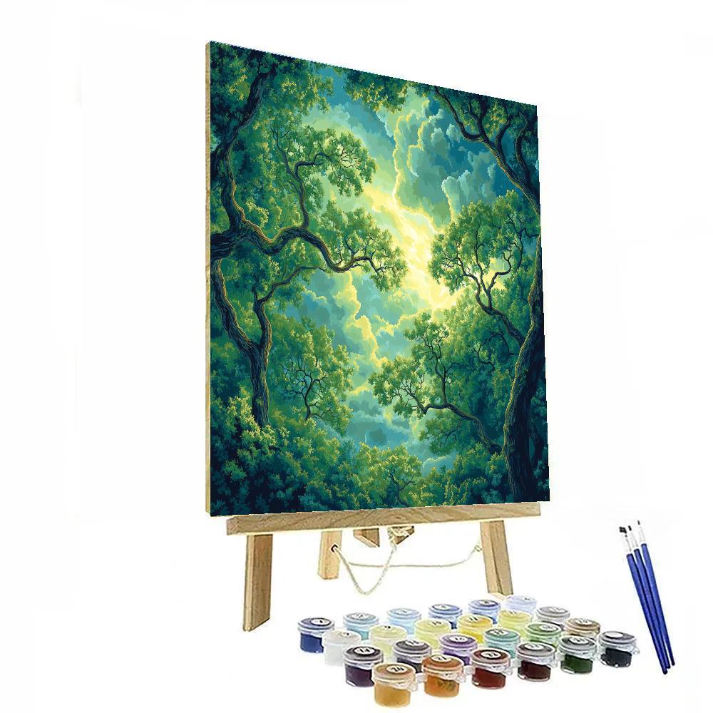 Emily Carr Inspired Celestial Forest Canopy paint by numbers