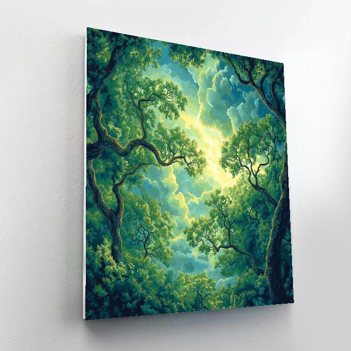 Emily Carr Inspired Celestial Forest Canopy paint by numbers