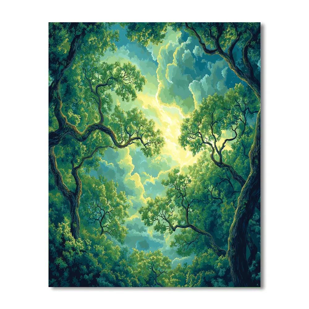Emily Carr Inspired Celestial Forest Canopy paint by numbers