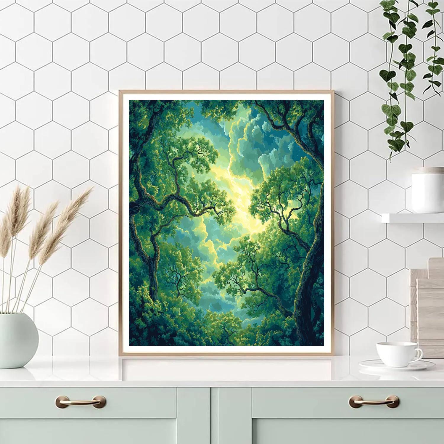 Emily Carr Inspired Celestial Forest Canopy paint by numbers