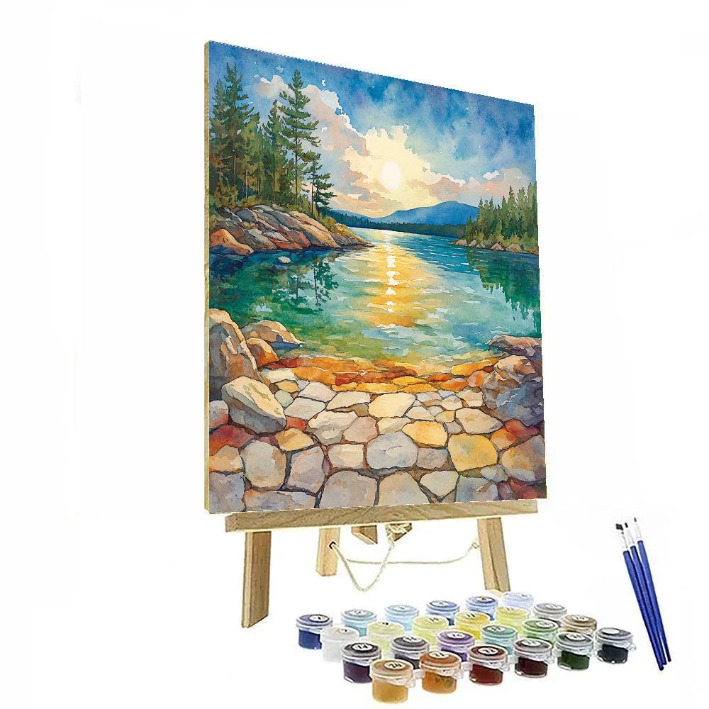 Franklin Carmichael Inspired Autumn Lakeshore Rhythm paint by numbers