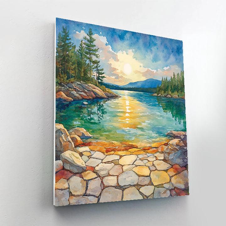 Franklin Carmichael Inspired Autumn Lakeshore Rhythm paint by numbers