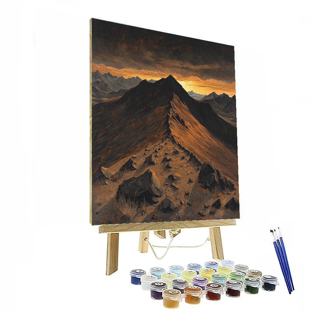 Francisco Goya Inspired Ominous Ridge At Dusk DIY paint by numbers