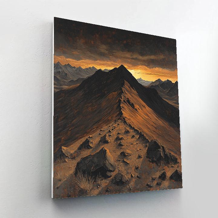Francisco Goya Inspired Ominous Ridge At Dusk DIY paint by numbers