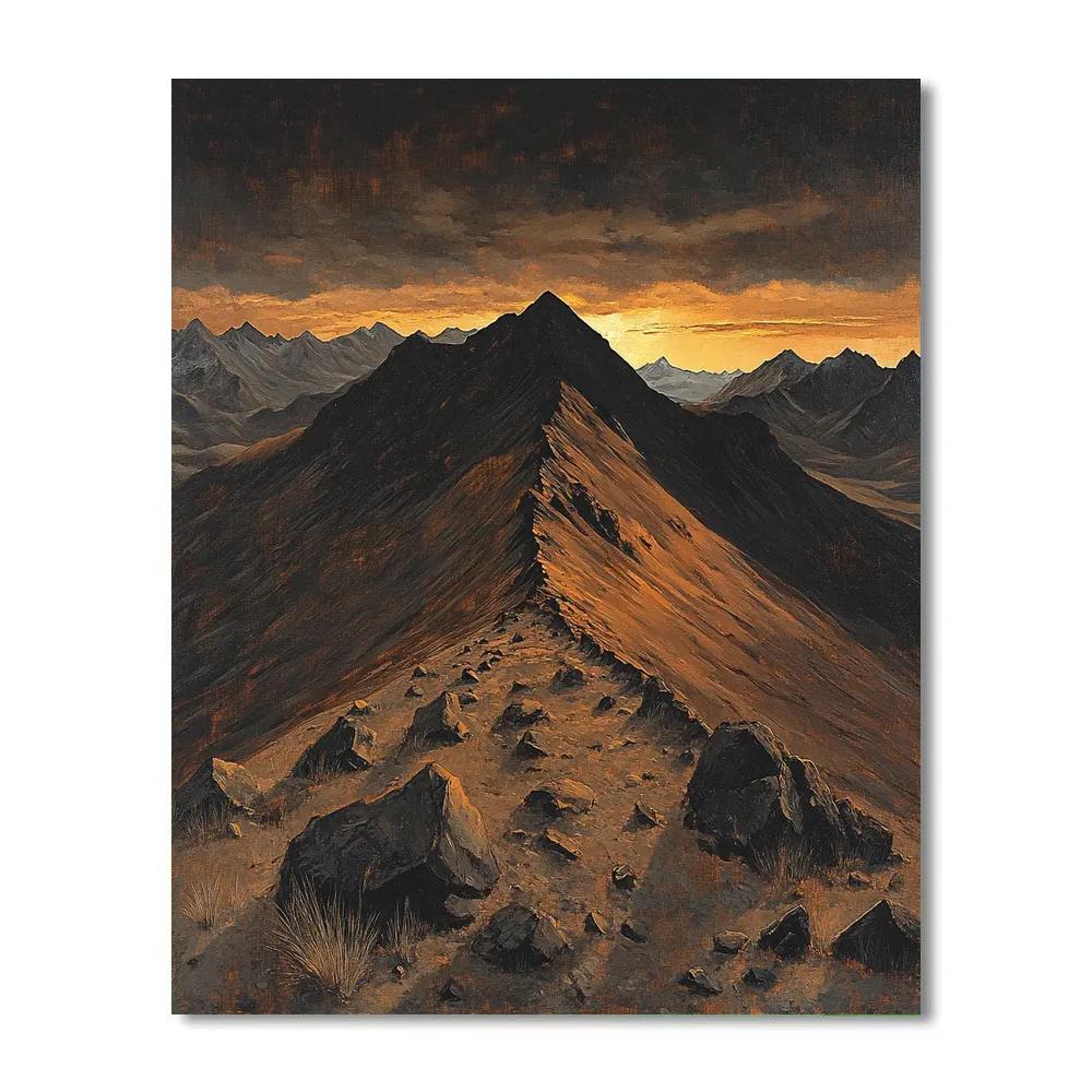 Francisco Goya Inspired Ominous Ridge At Dusk DIY paint by numbers