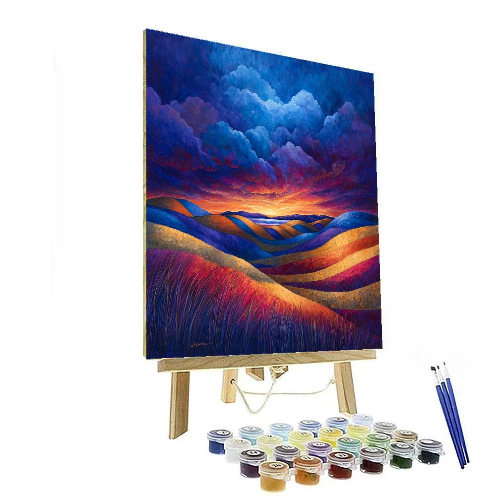 Frederick Varley Inspired Storm Swept Rolling Hills At Dusk Paint by numbers kits