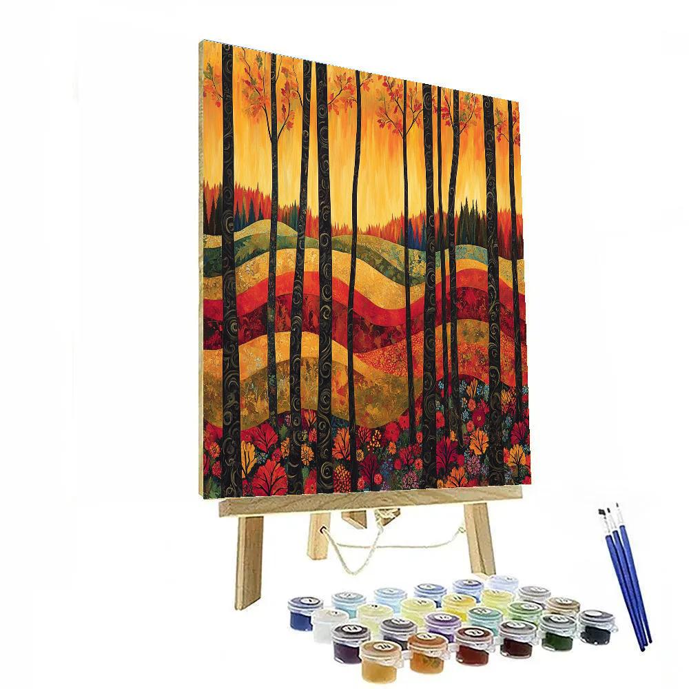 J E H MacDonald Inspired Autumnal Algoma Forest Number painting