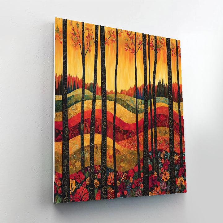 J E H MacDonald Inspired Autumnal Algoma Forest Number painting