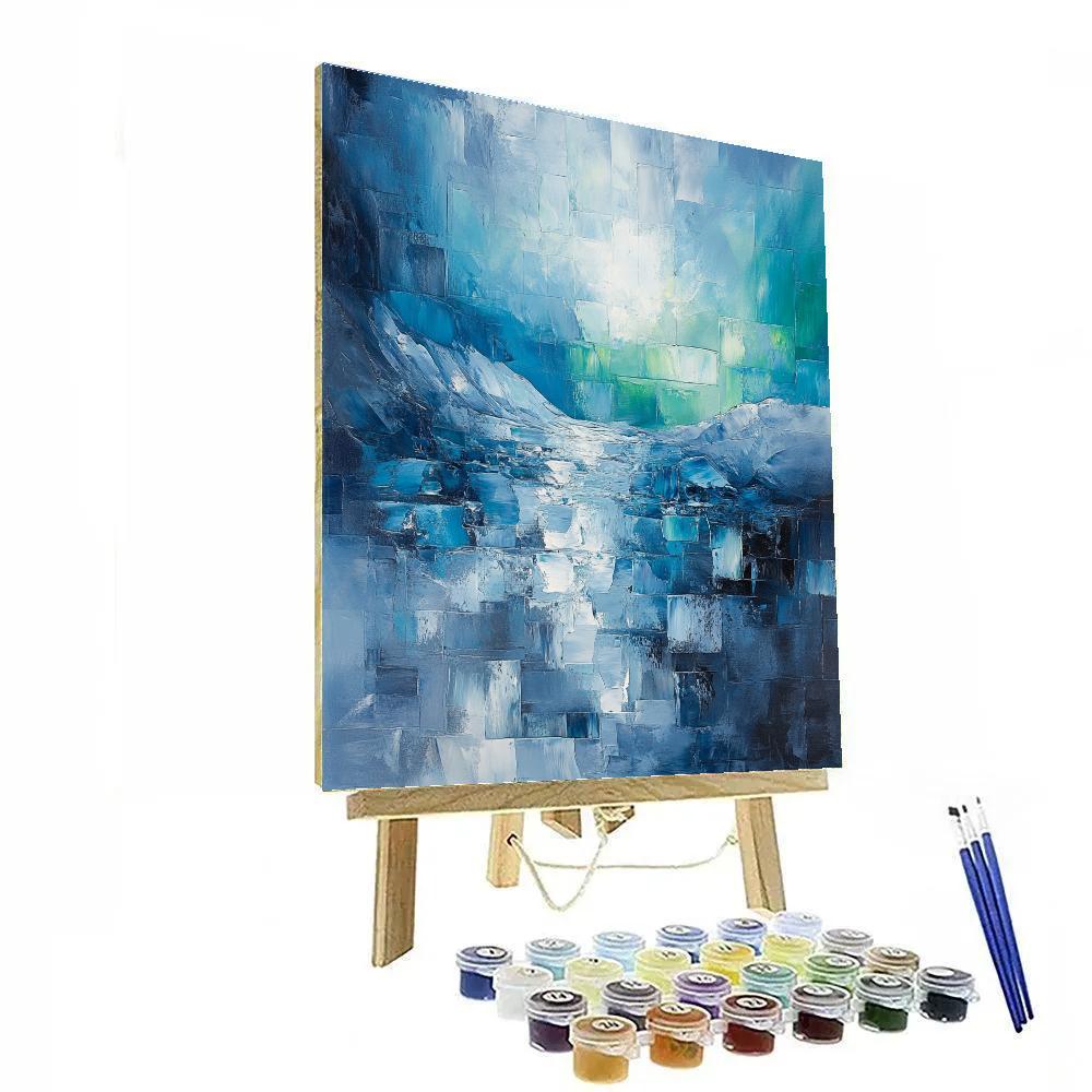 Jean-Paul Riopelle Inspired Lunar Ice Mosaic Painting by numbers kit