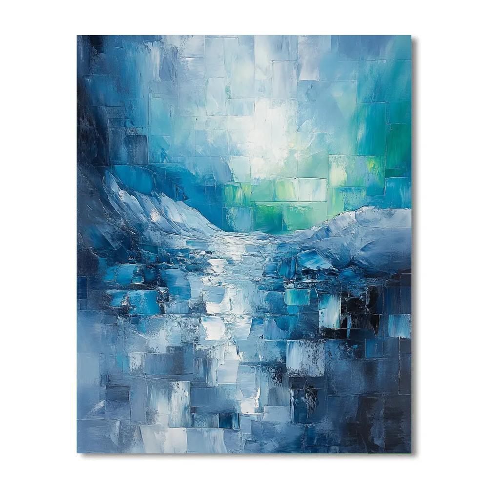 Jean-Paul Riopelle Inspired Lunar Ice Mosaic Painting by numbers kit