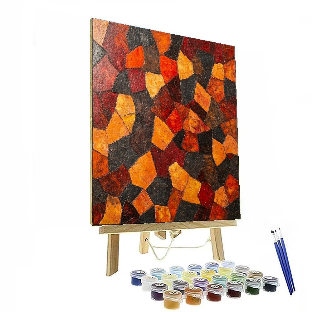 Jean-Paul Riopelle Inspired Ember Forest Harmony Paint by numbers art