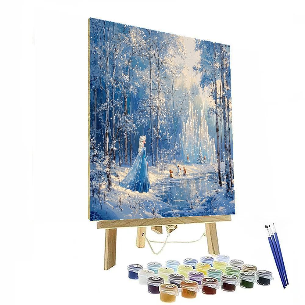 Elsa Winter Surprise Paint by numbers art