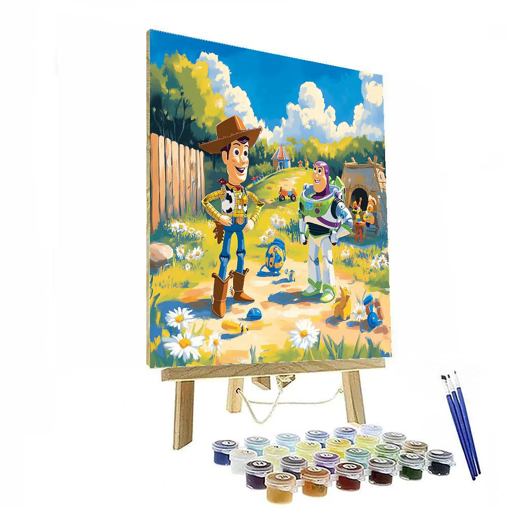 Woody And Buzz Backyard Rescue Paint by numbers kits