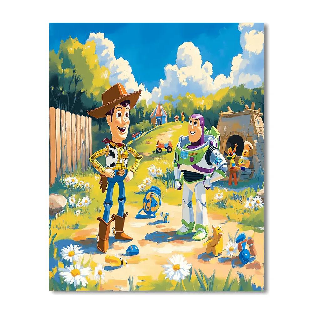 Woody And Buzz Backyard Rescue Paint by numbers kits