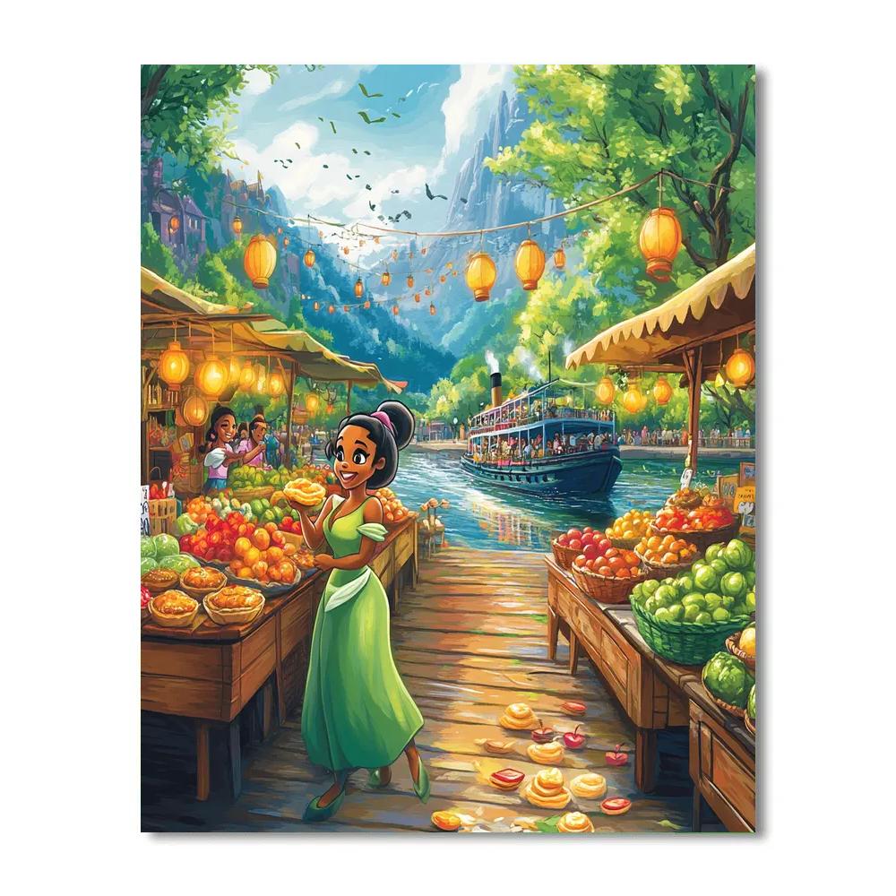 Tiana Market Melody Paint by numbers art