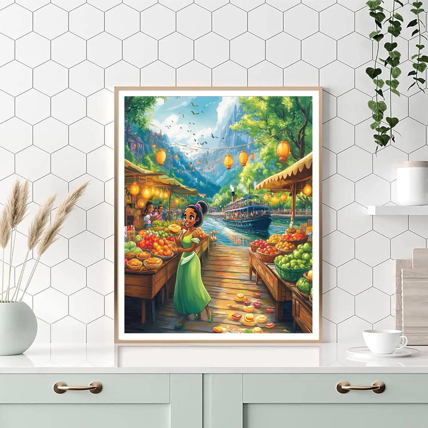 Tiana Market Melody Paint by numbers art