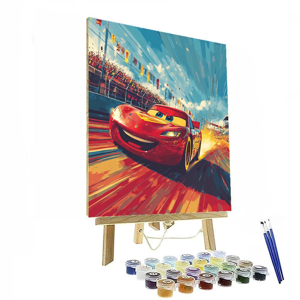 Lightning McQueen Victory Lap DIY paint by numbers