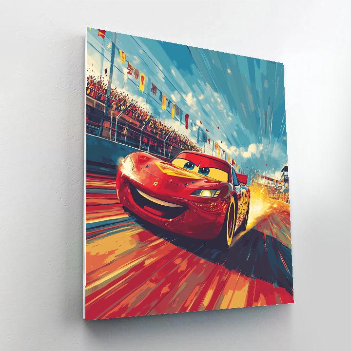 Lightning McQueen Victory Lap DIY paint by numbers