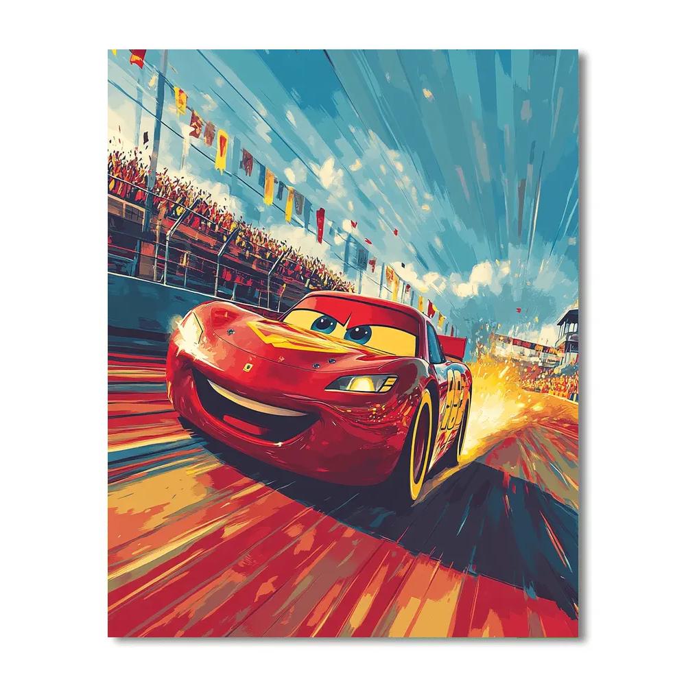 Lightning McQueen Victory Lap DIY paint by numbers