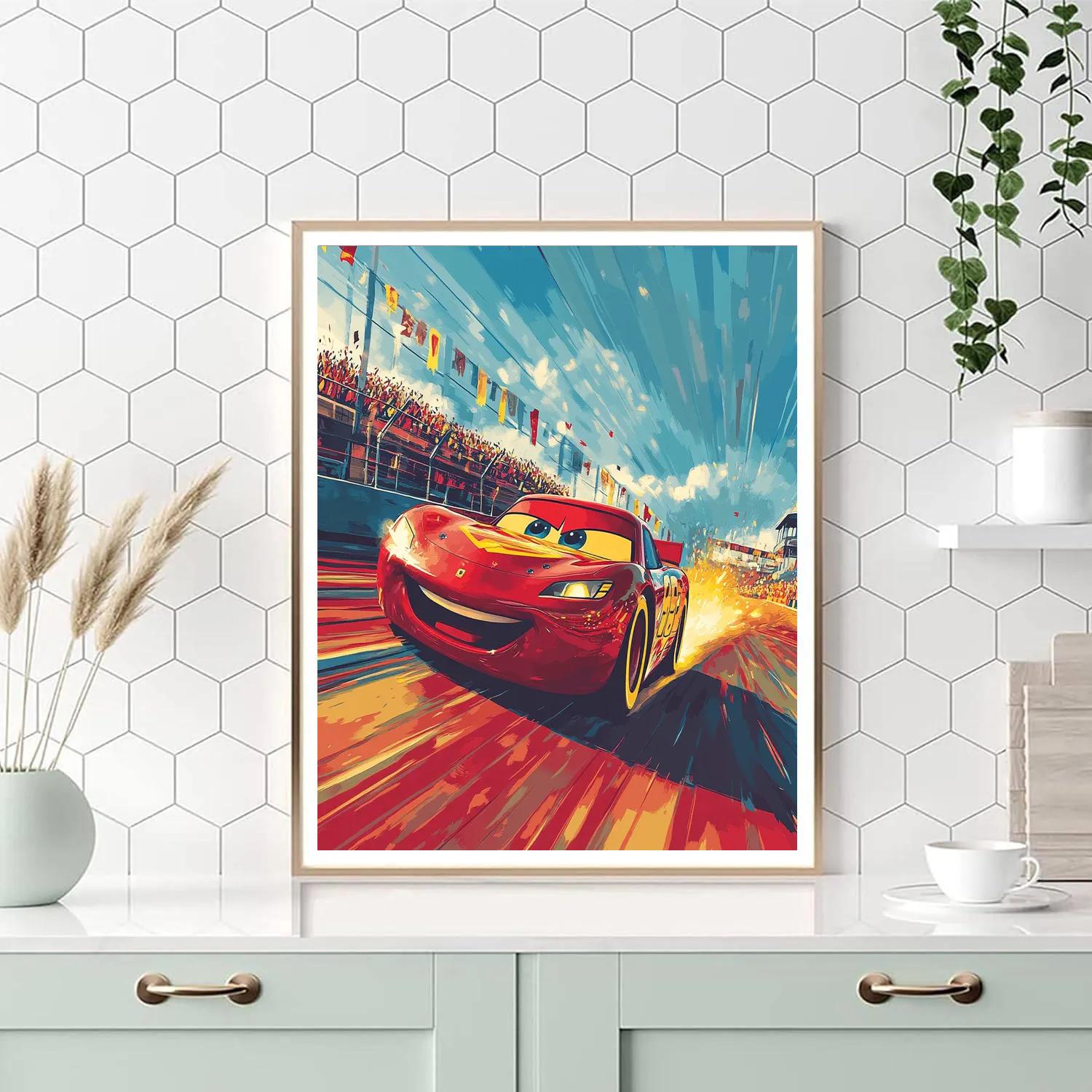 Lightning McQueen Victory Lap DIY paint by numbers