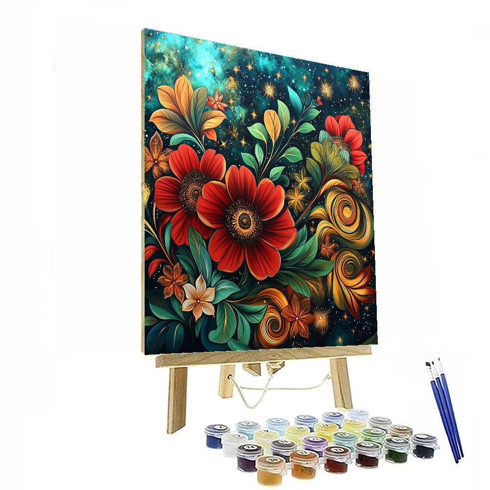 Frida Kahlo Inspired Cosmic Bloom painting number kit