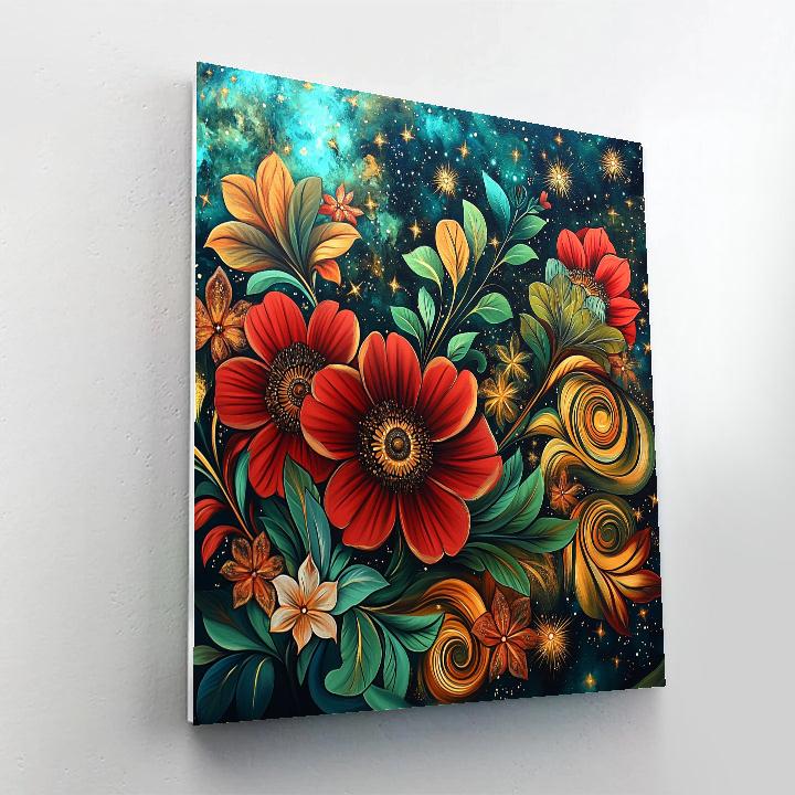 Frida Kahlo Inspired Cosmic Bloom painting number kit