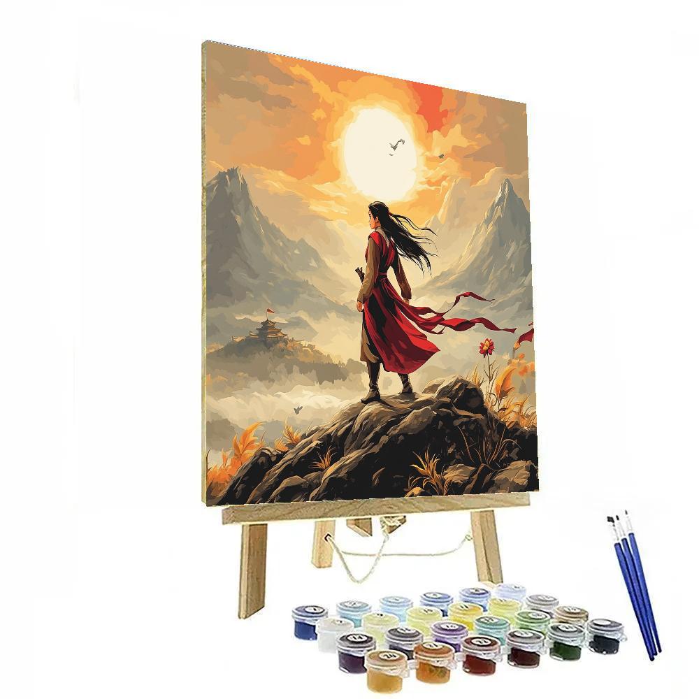 Mulan Courageous Stance painting number kit