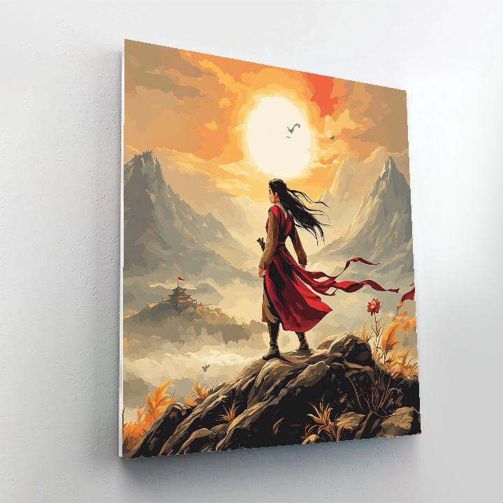 Mulan Courageous Stance painting number kit