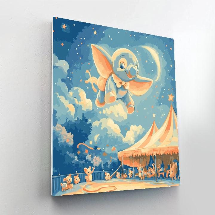 Dumbo Moonlit Flight Painting by numbers kit