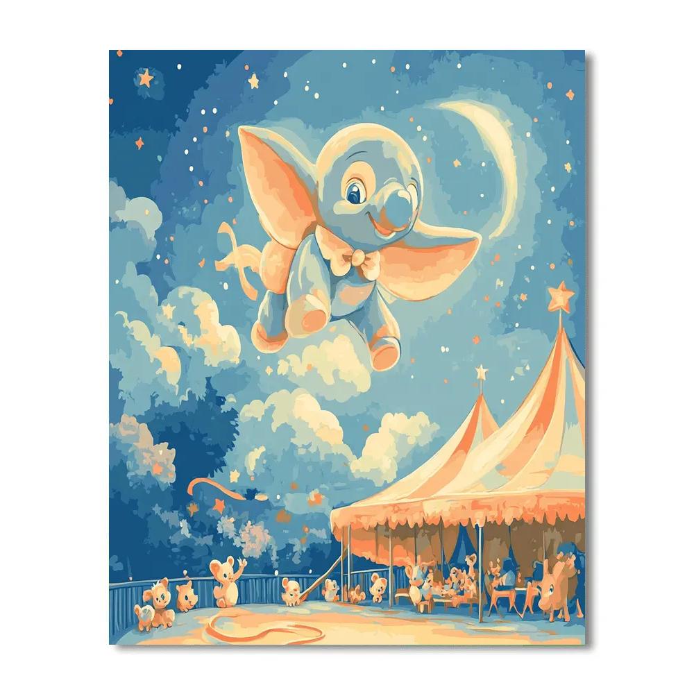 Dumbo Moonlit Flight Painting by numbers kit