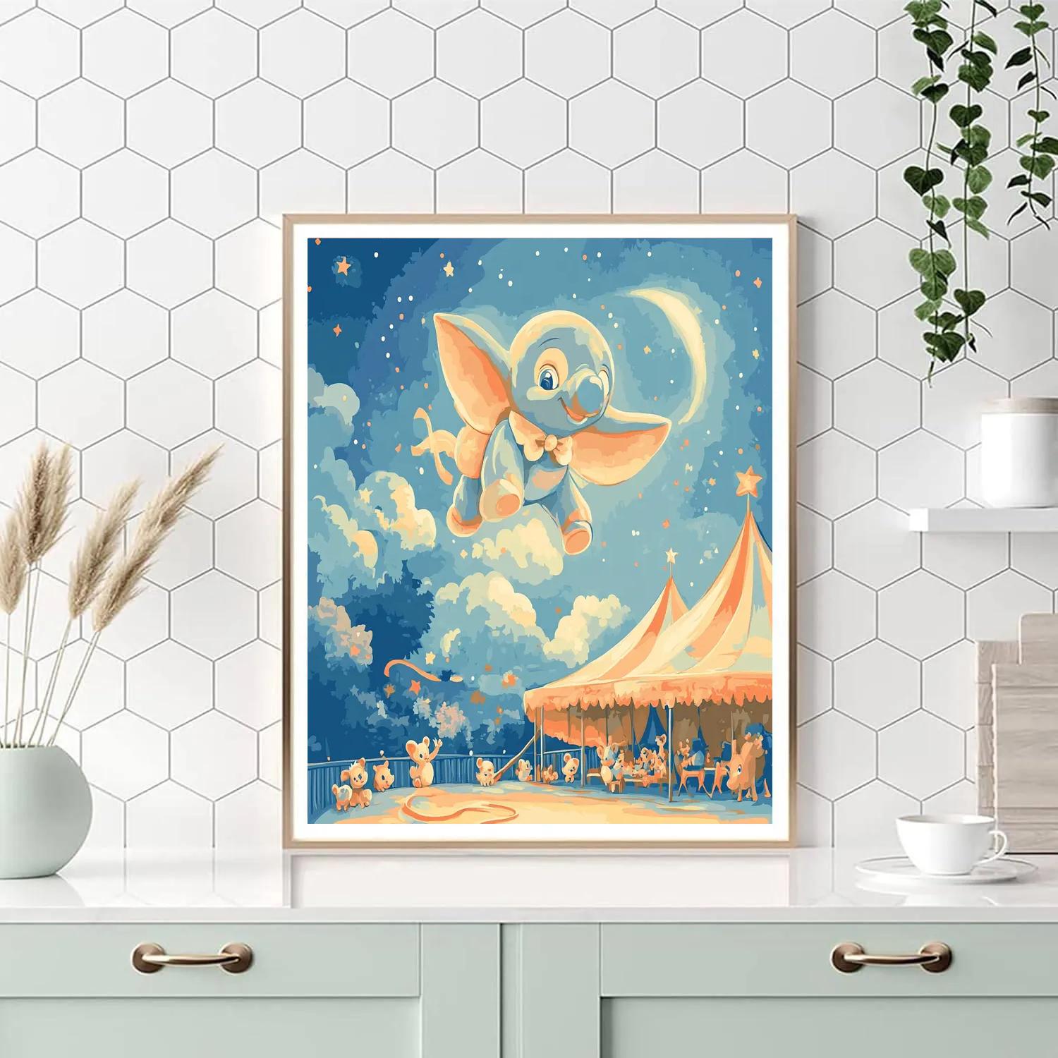 Dumbo Moonlit Flight Painting by numbers kit