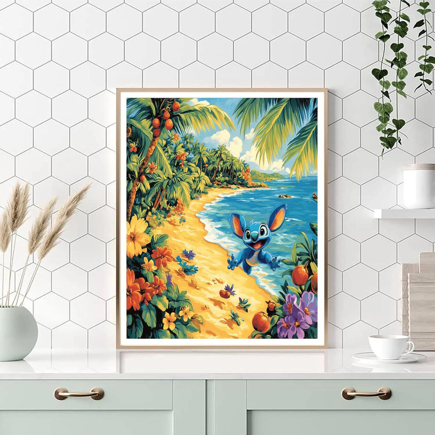 Stitch’s Tropical Adventure Numbered painting kits