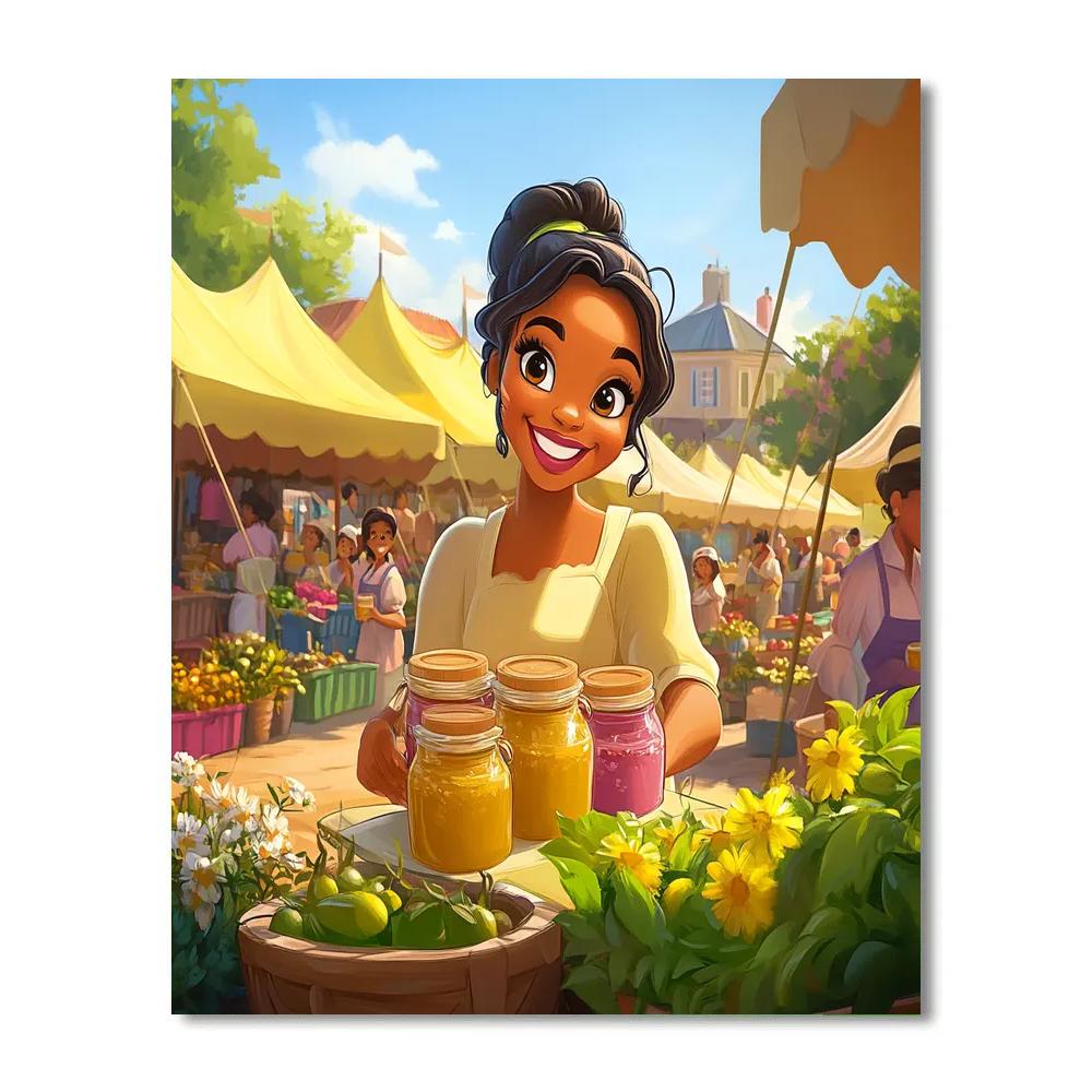 Tiana’s Festive Market Day Paint by numbers kits