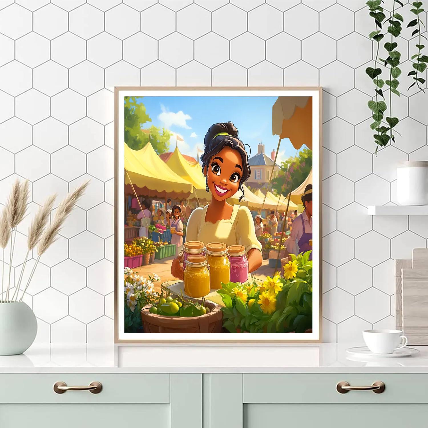 Tiana’s Festive Market Day Paint by numbers kits
