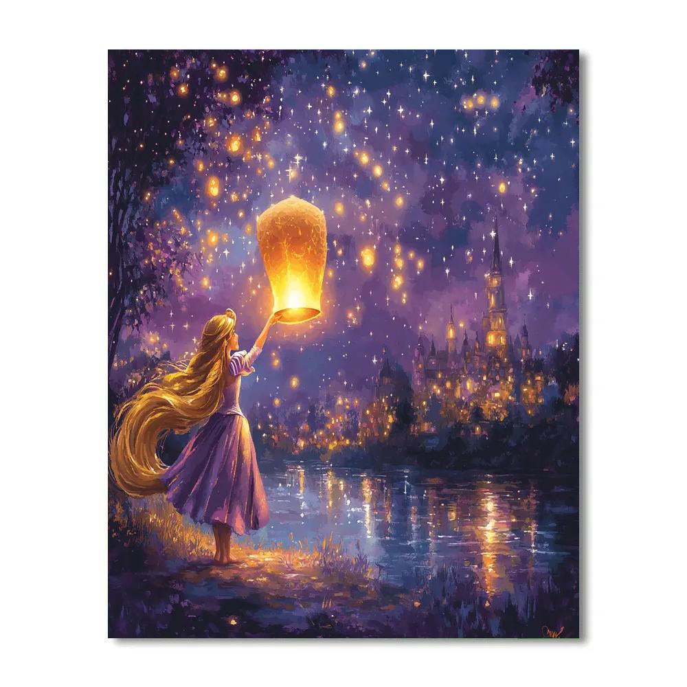 Rapunzel’s Lantern Festival Night Number painting
