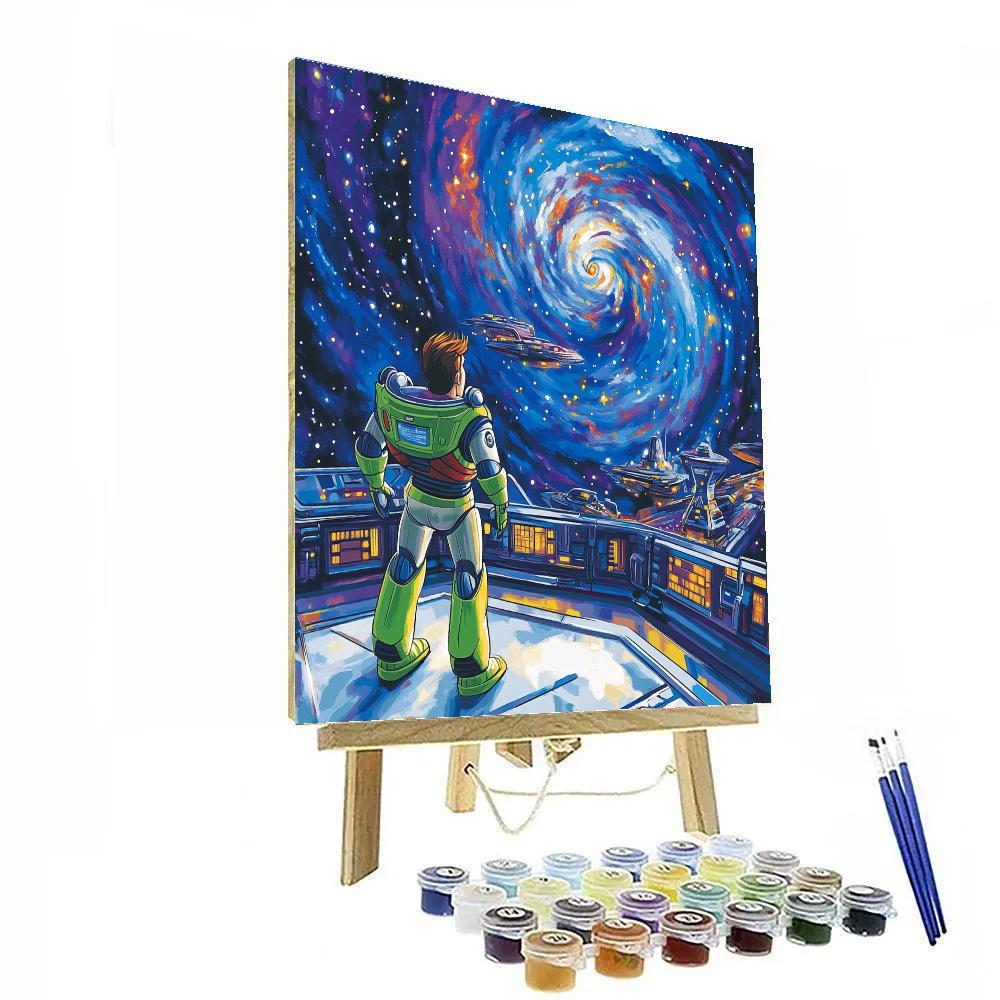 Buzz Lightyear’s Cosmic Patrol DIY paint by numbers