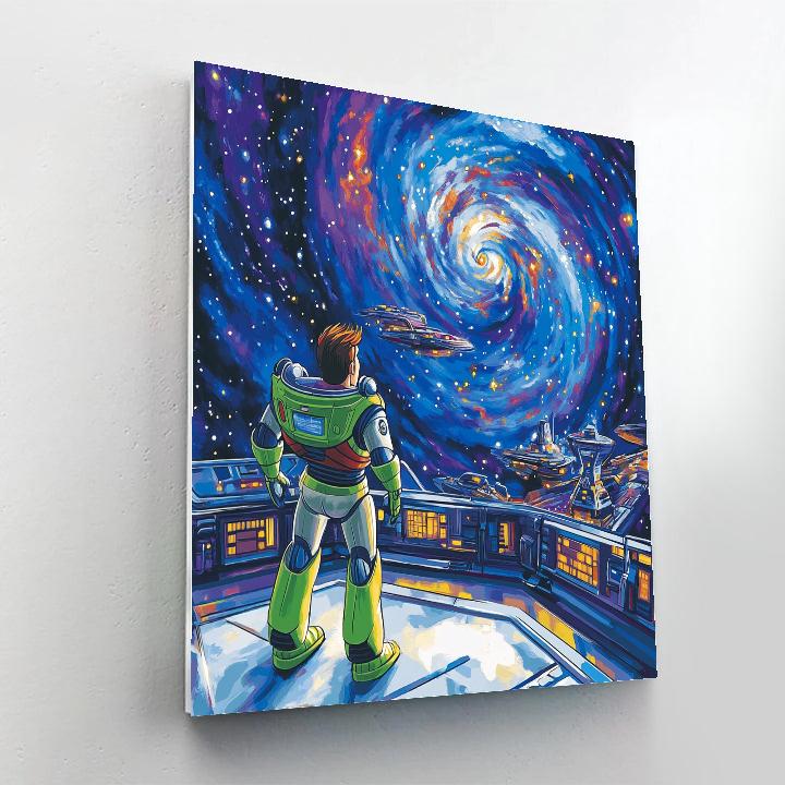 Buzz Lightyear’s Cosmic Patrol DIY paint by numbers