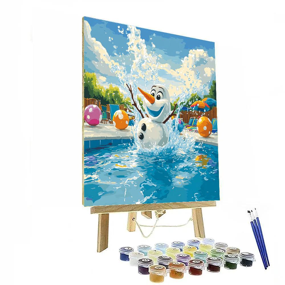 Olaf’s Summer Splash paint by numbers