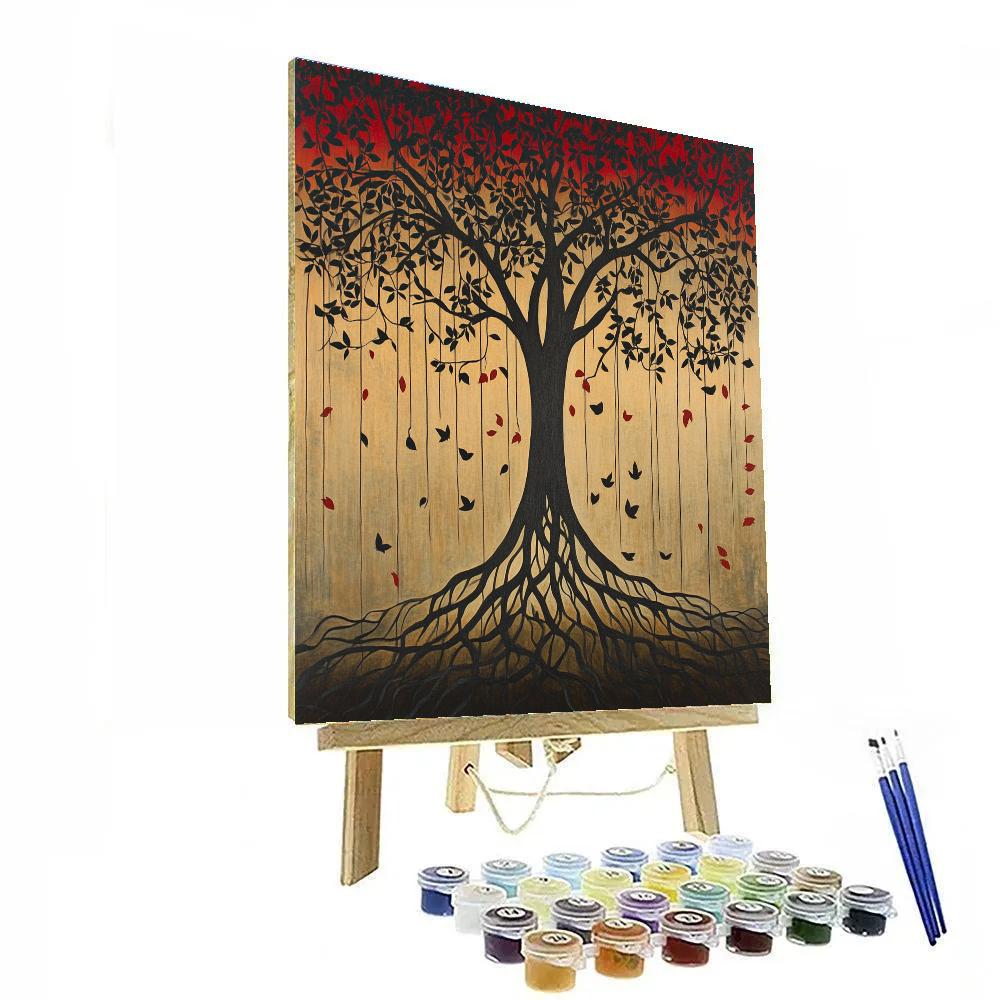 Nandalal Bose Inspired Rhythms Of The Banyan Numbered painting kits