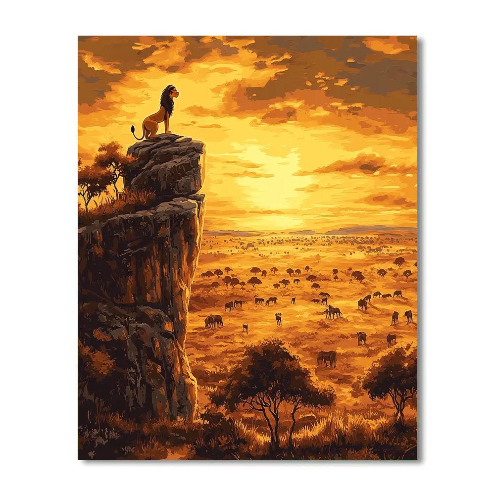 Simba’s Pride Rock Watch Paint by numbers art